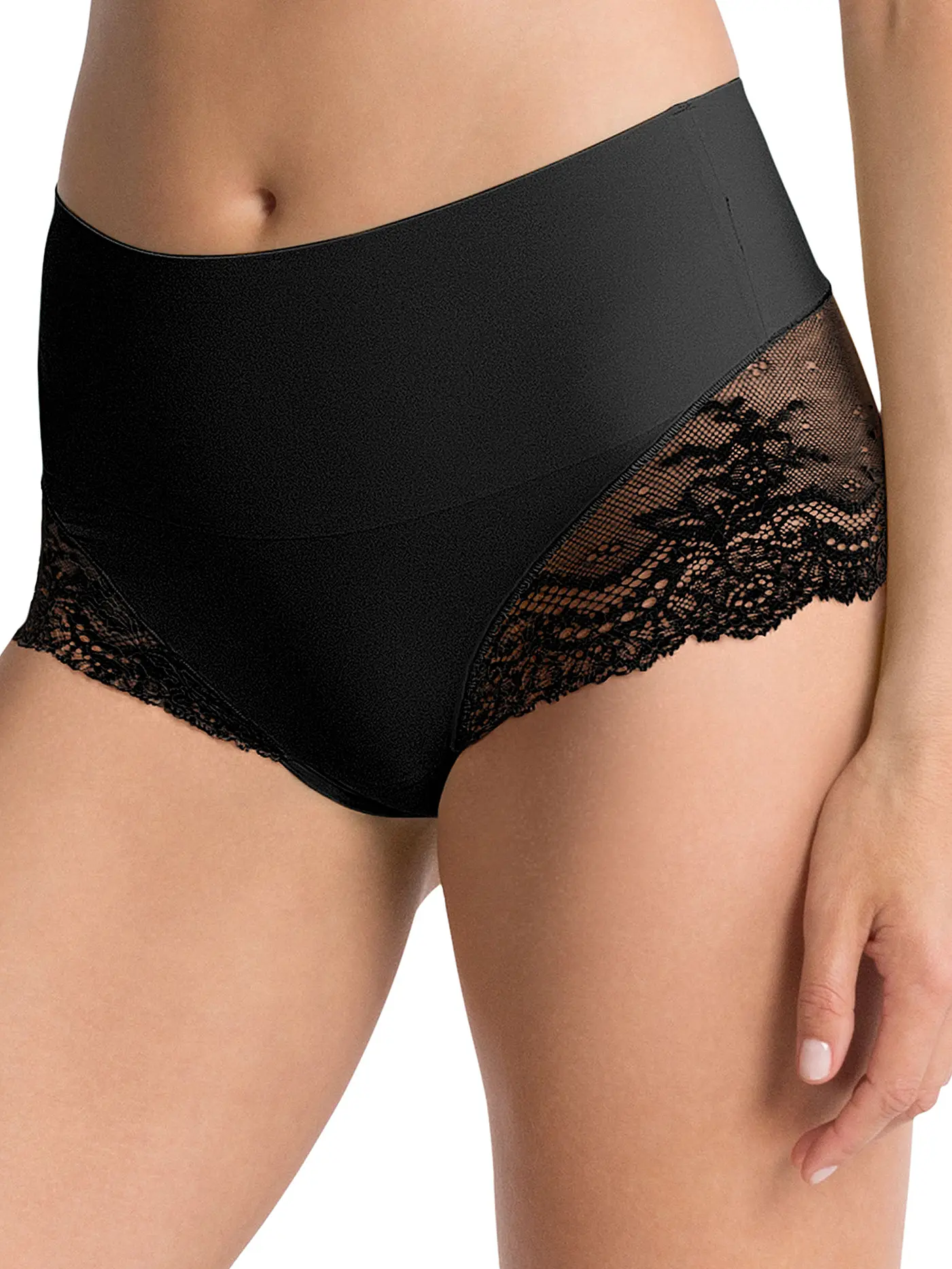 SPANX | Highwaist-Shape-Slip Undietectable® Lace Hi-Hipster Panty Black | 